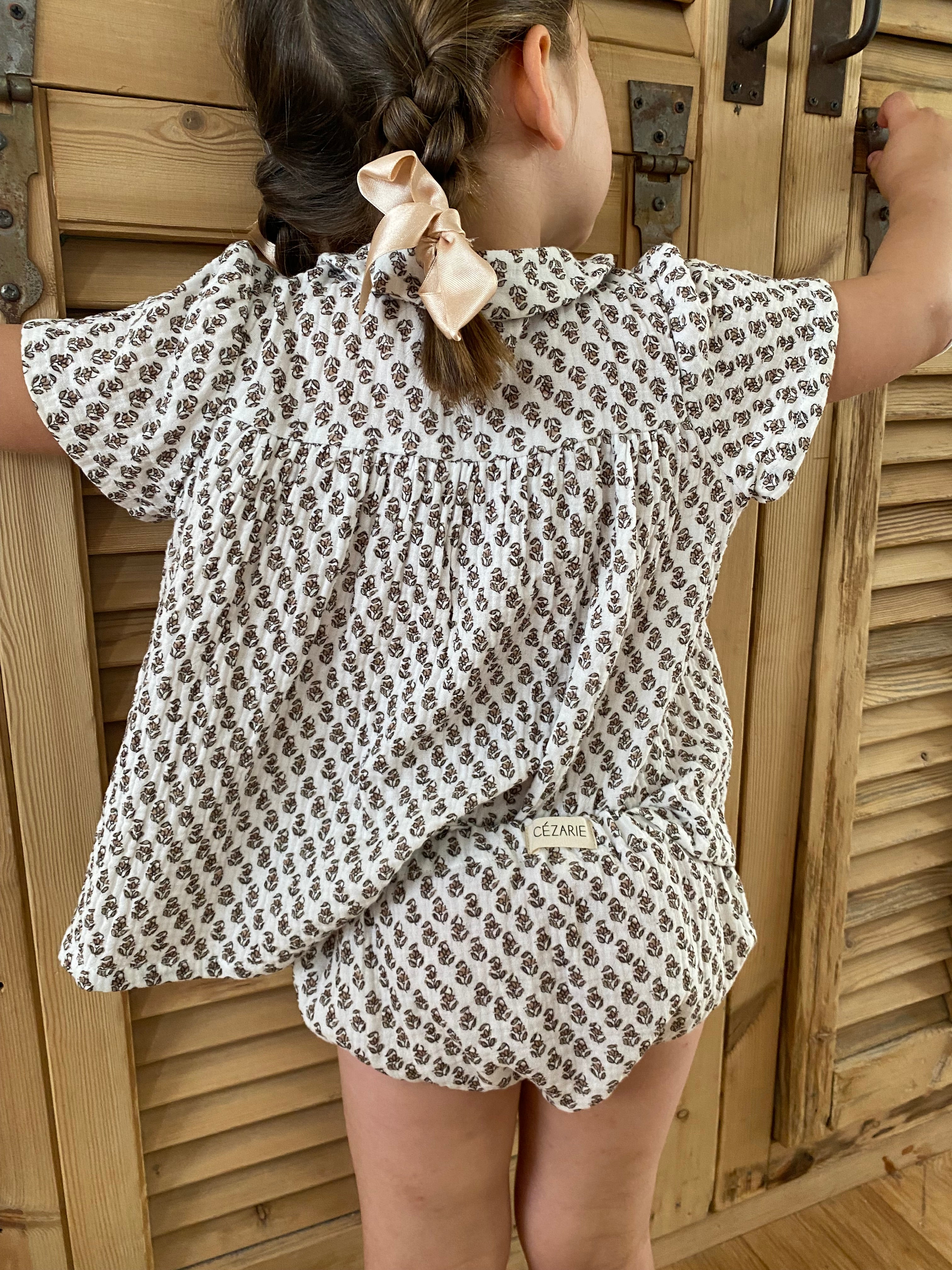 Blouse à col en coton ADÈLE