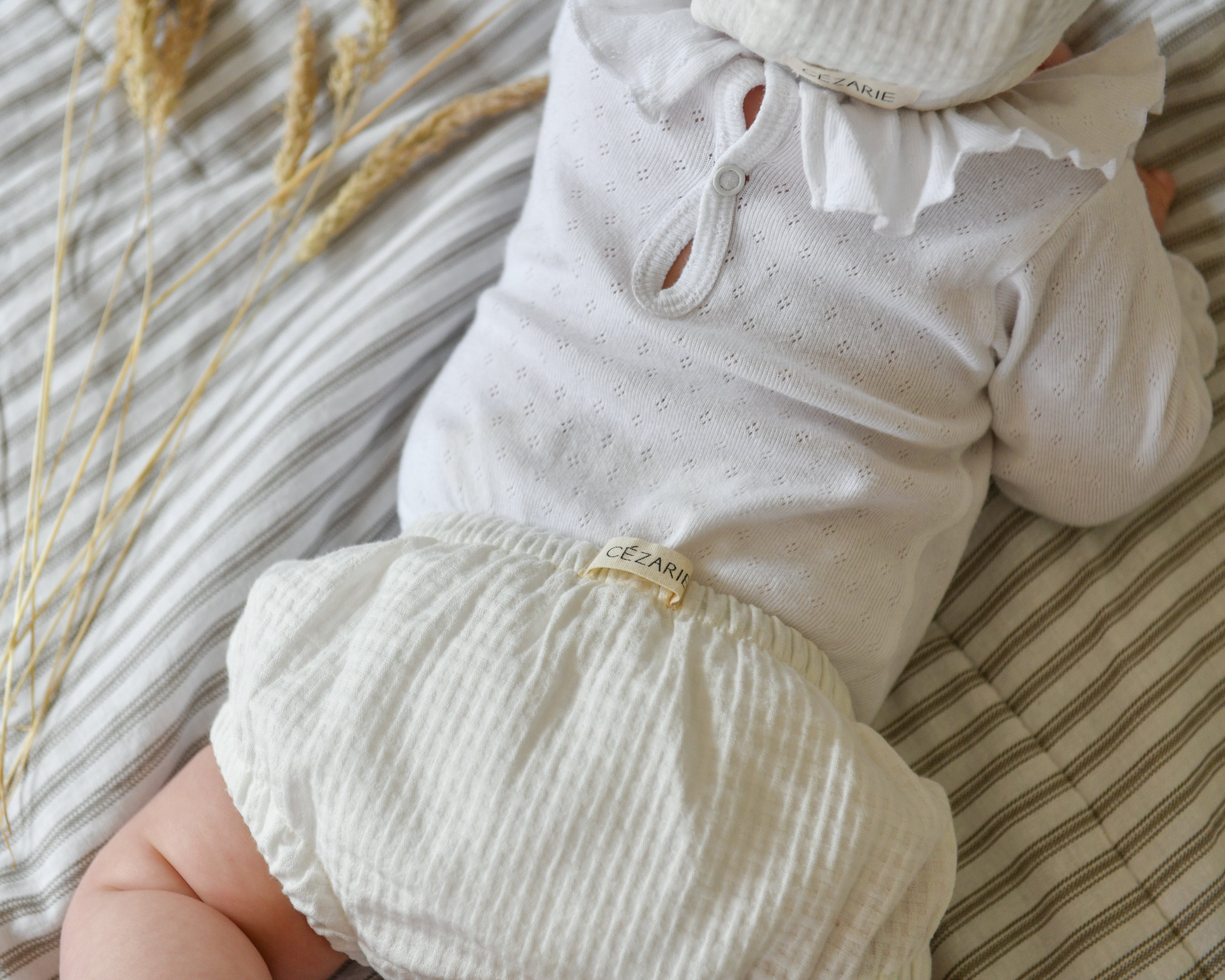 bloomer en coton texturé blanc - cérémonie