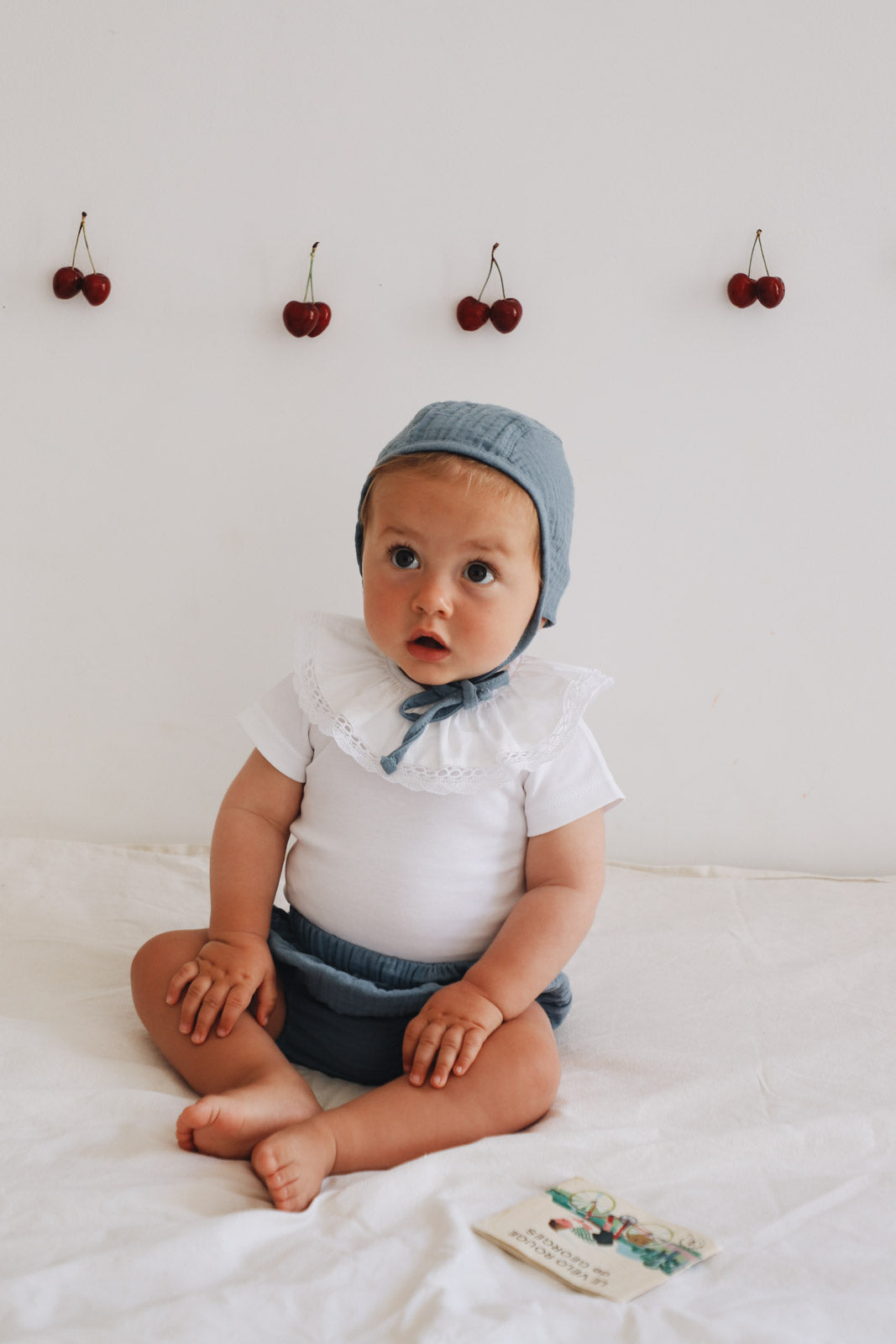 Culotton Léon Double Gaze Bleu Orage - Collection Paradis Bleu