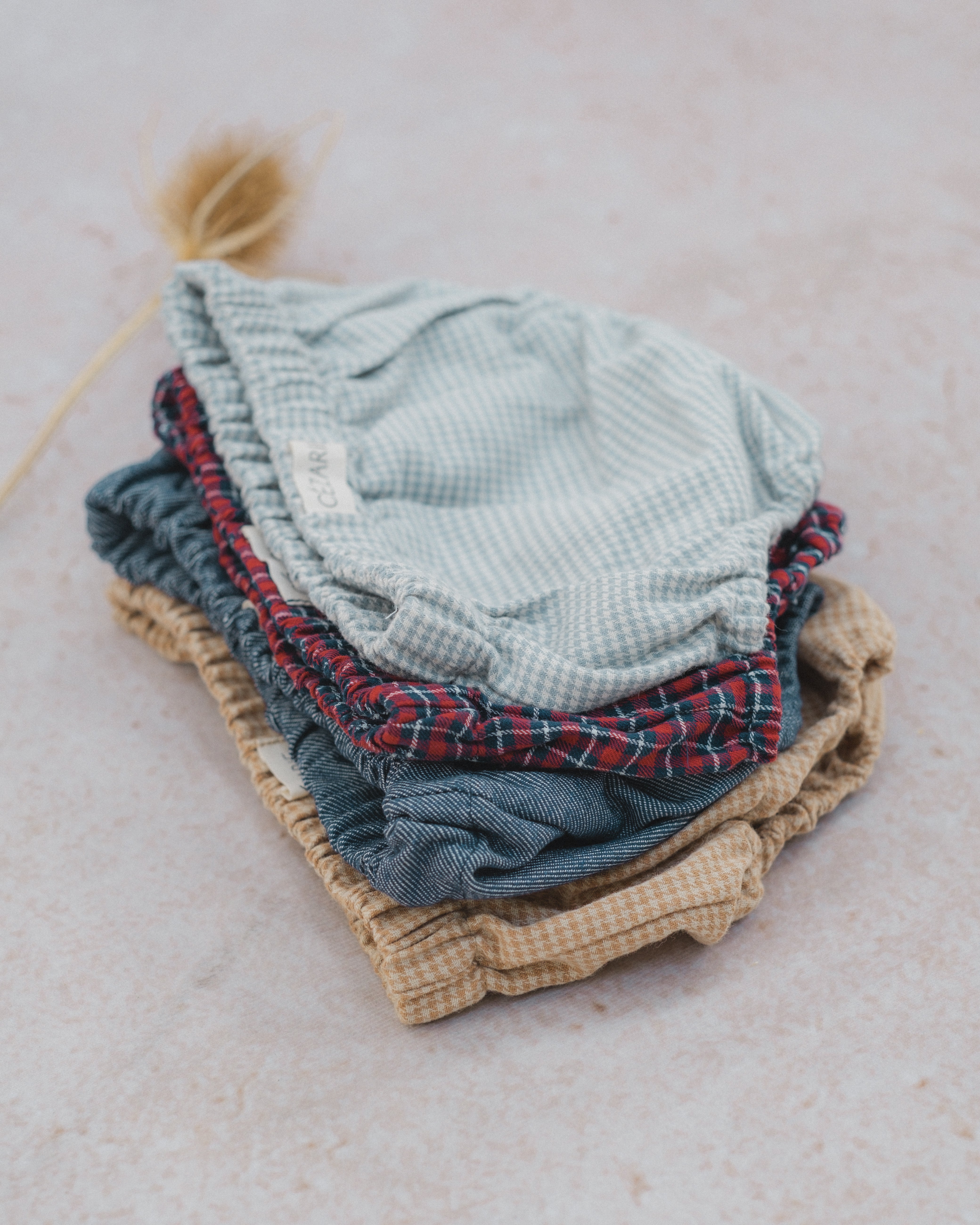 Culotton à carreaux pied-de-poule - Caramel