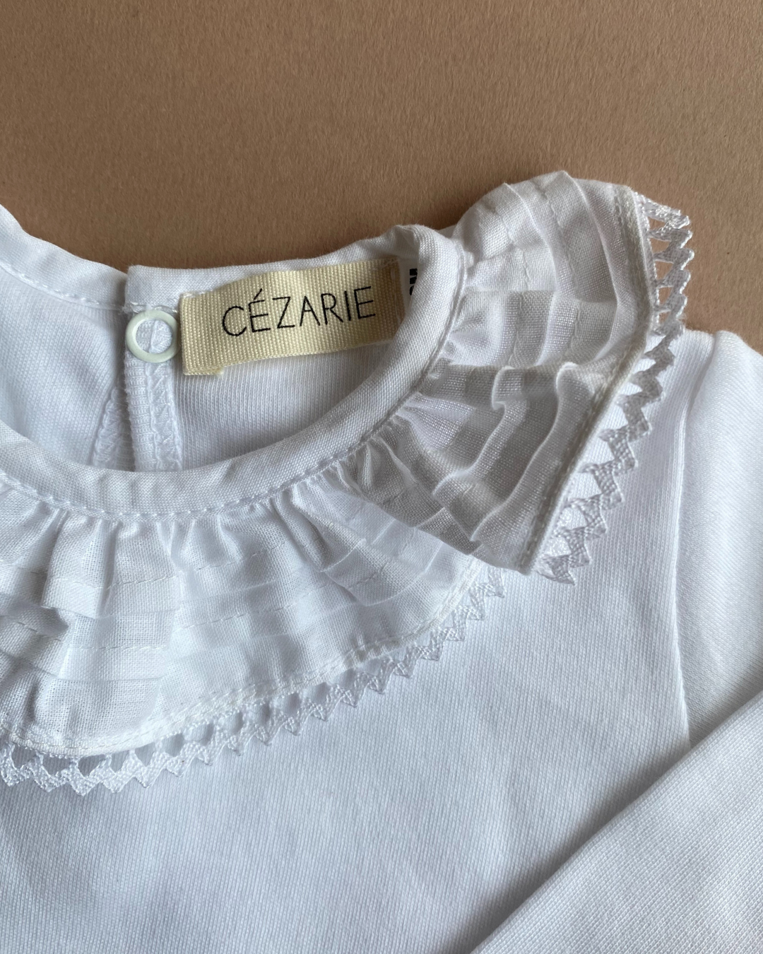 Body bébé CARL col croquet - Blanc - manches longues