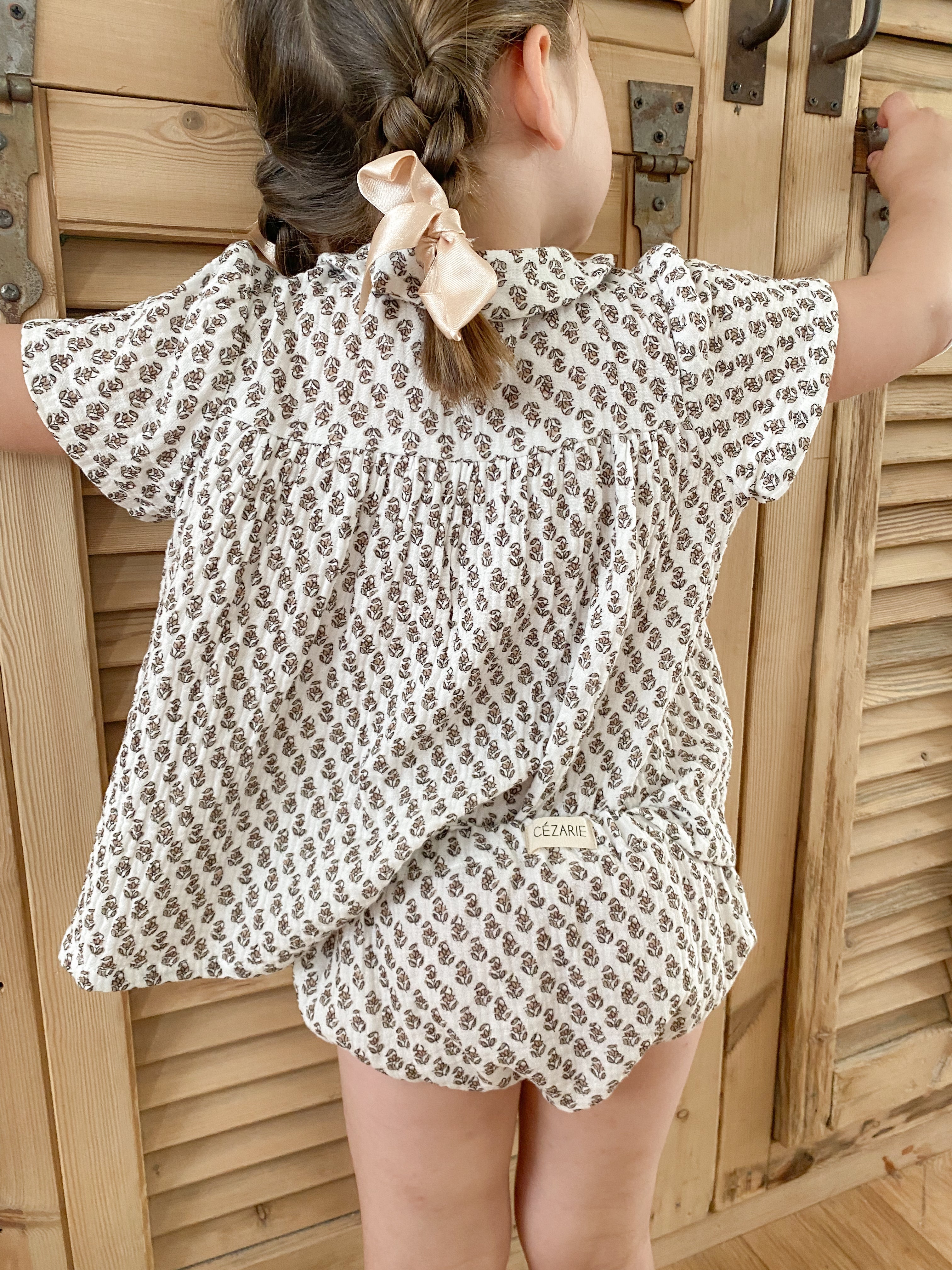 Blouse à col en coton ADÈLE