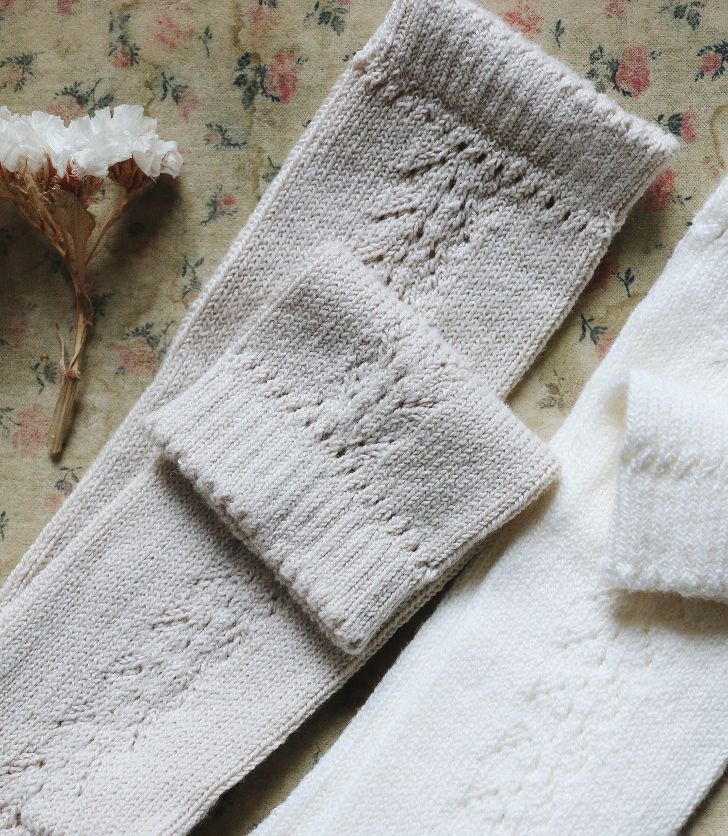 Lot de 2 paires de chaussettes ajourées - Lin