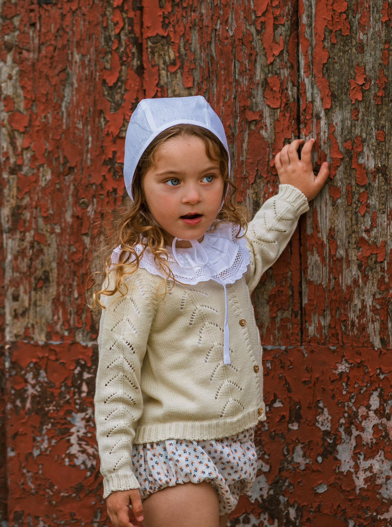 Cardigan ajouré ACHILLE coton crème