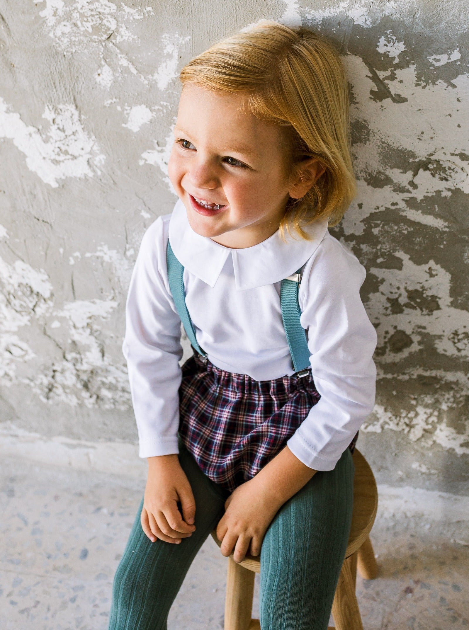 Body bébé GASPARD mixte col claudine - Blanc - manches longues
