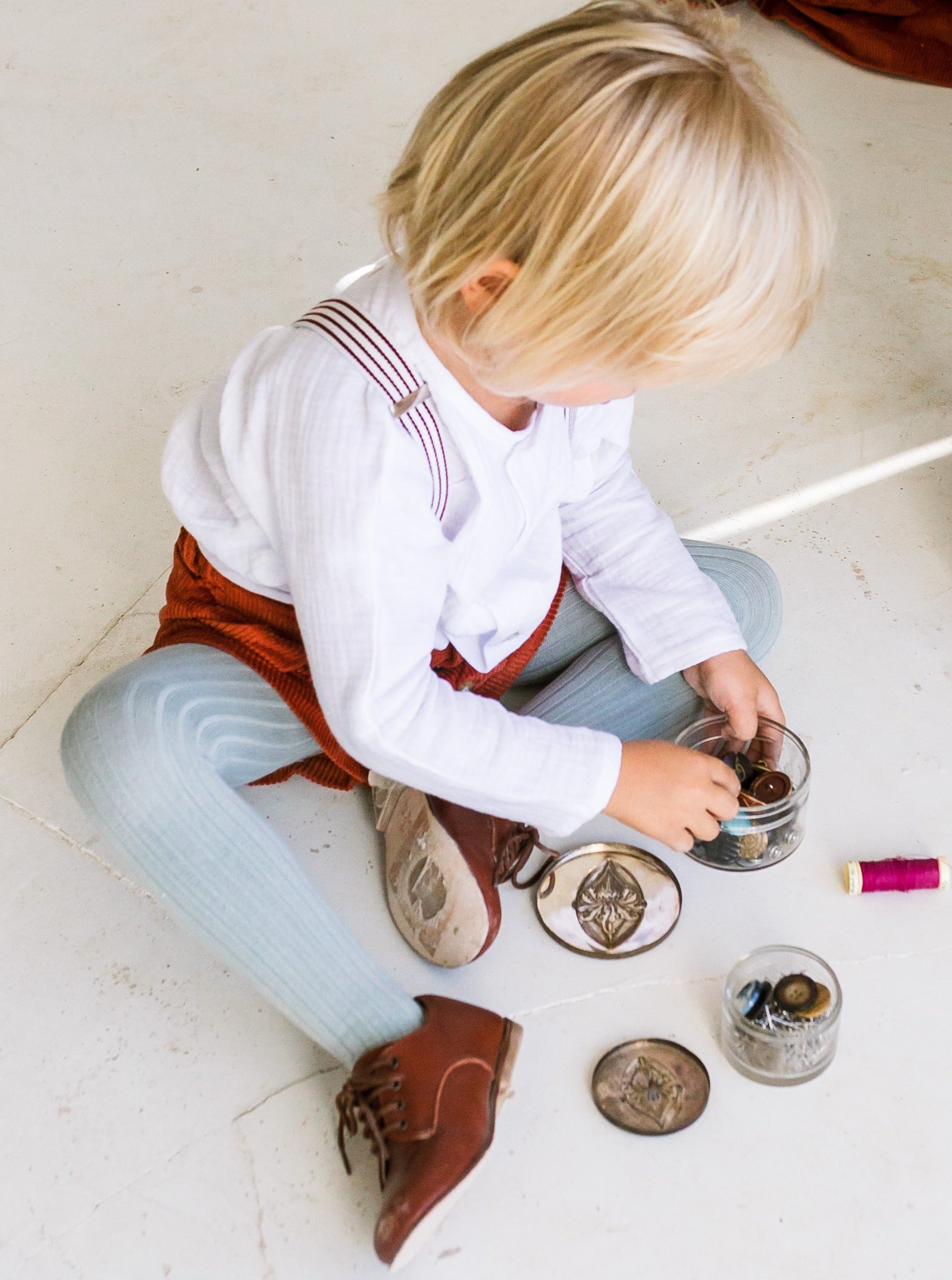 Blouse mixte LOU double gaze blanche