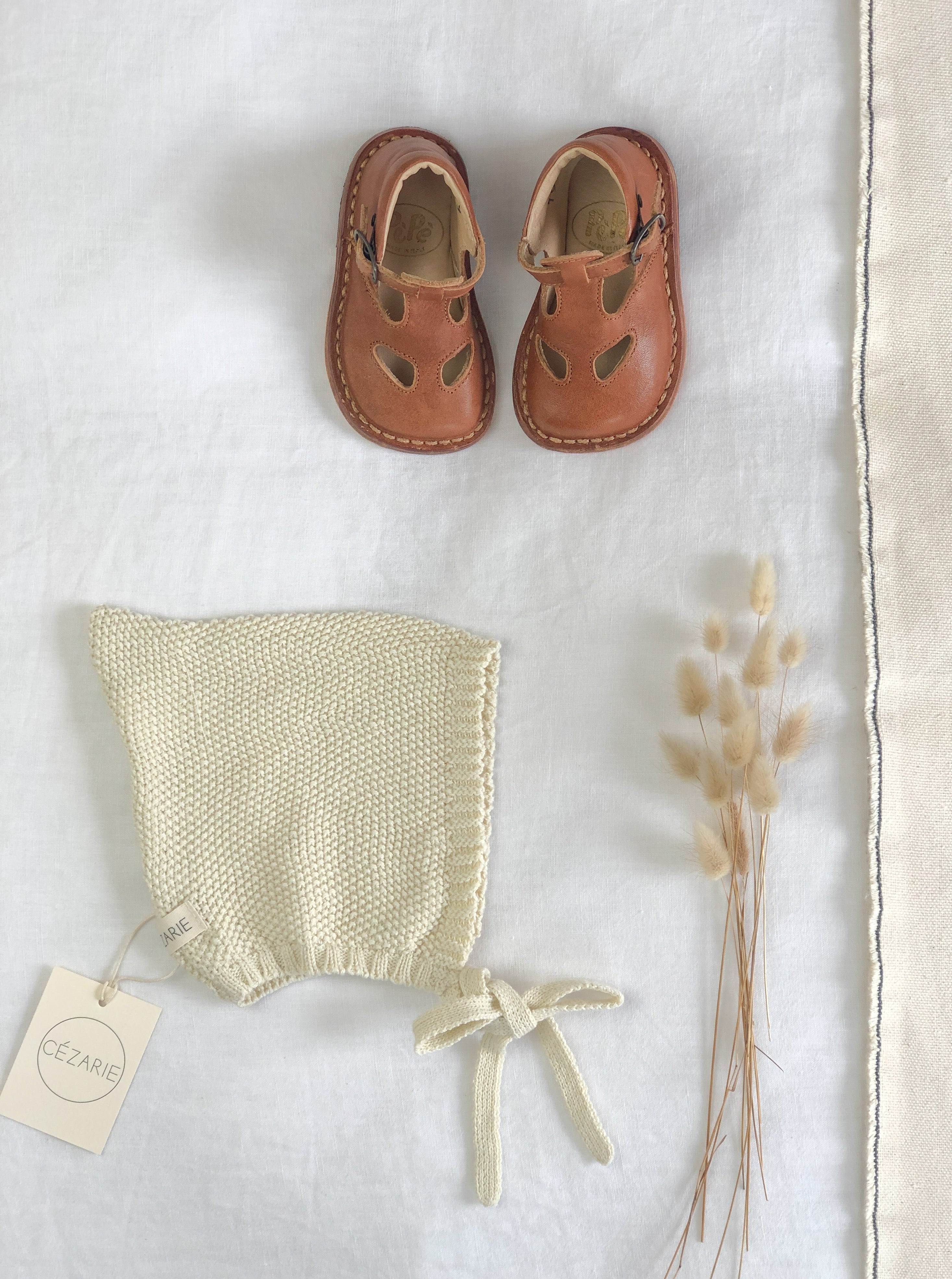 Béguin pointu GUSTAVE coton crème