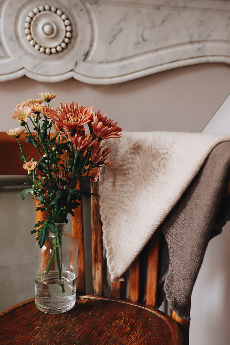 Foulard femme en laine et cachemire tricoté en France - Cézarie