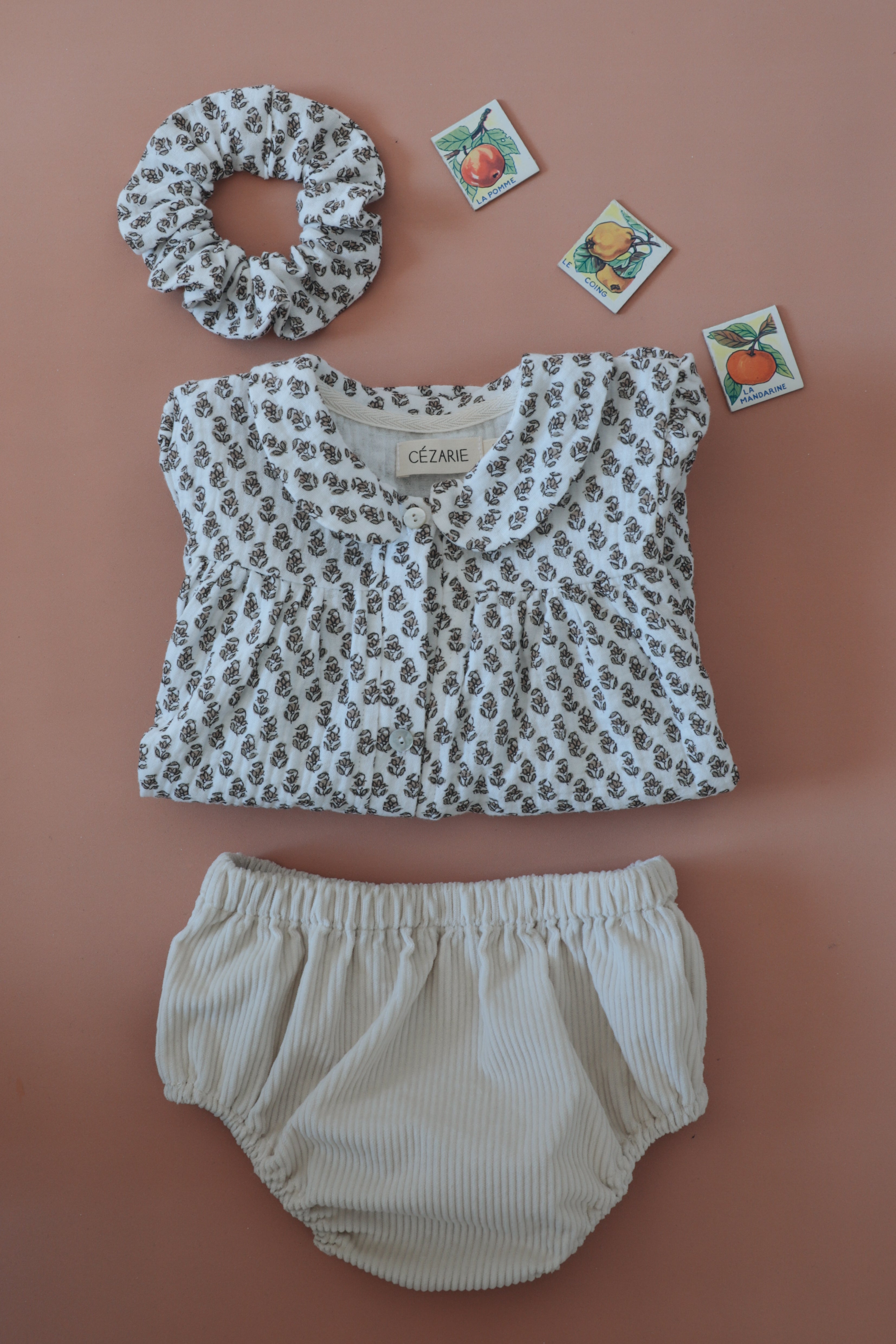 Culotton LÉON en velours crème