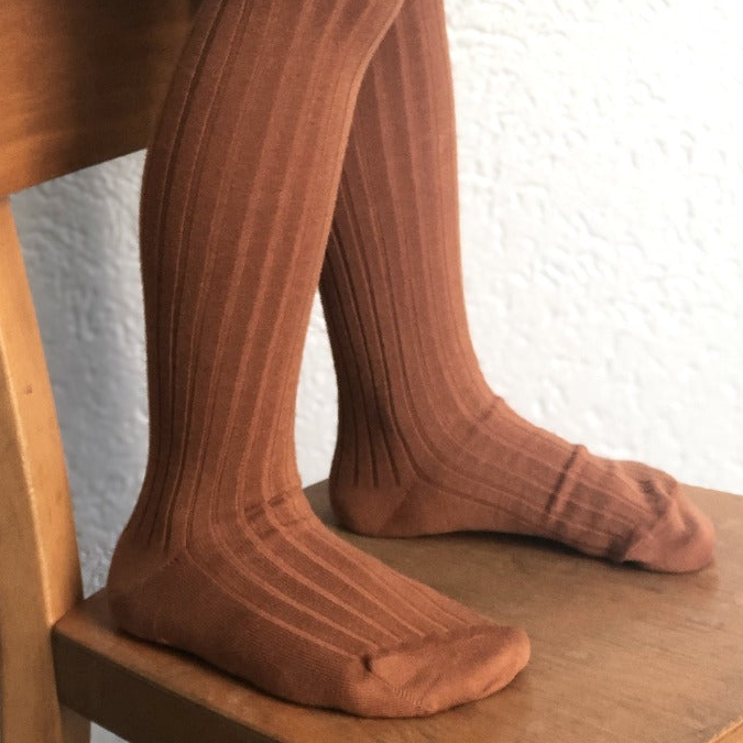 Collants maille côtelée écureuil