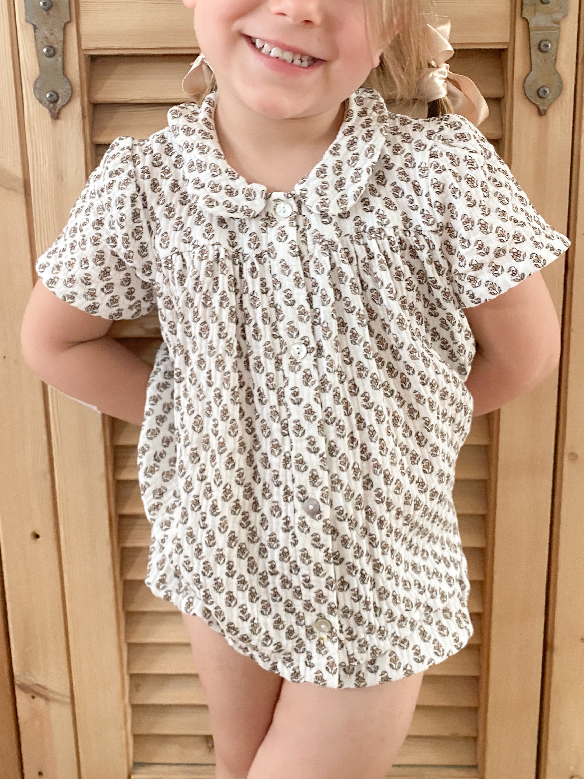 Blouse à col en coton ADÈLE