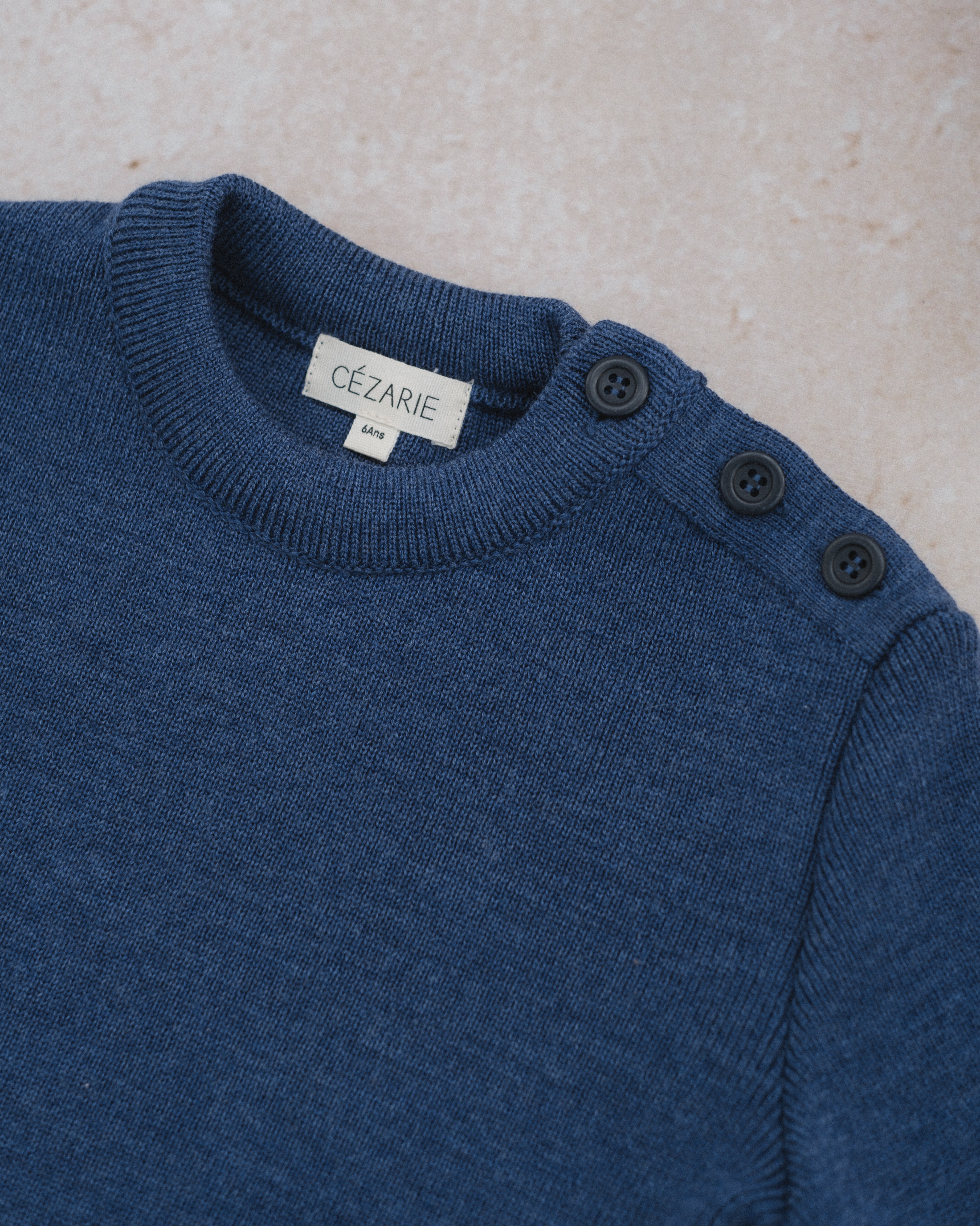 Pull MALO enfant bleu de prusse - tricoté en France