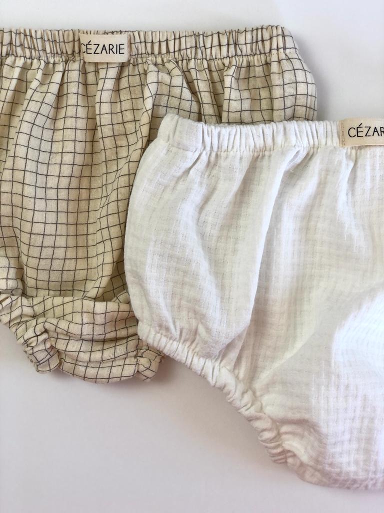 Culotton LÉON en coton blanc