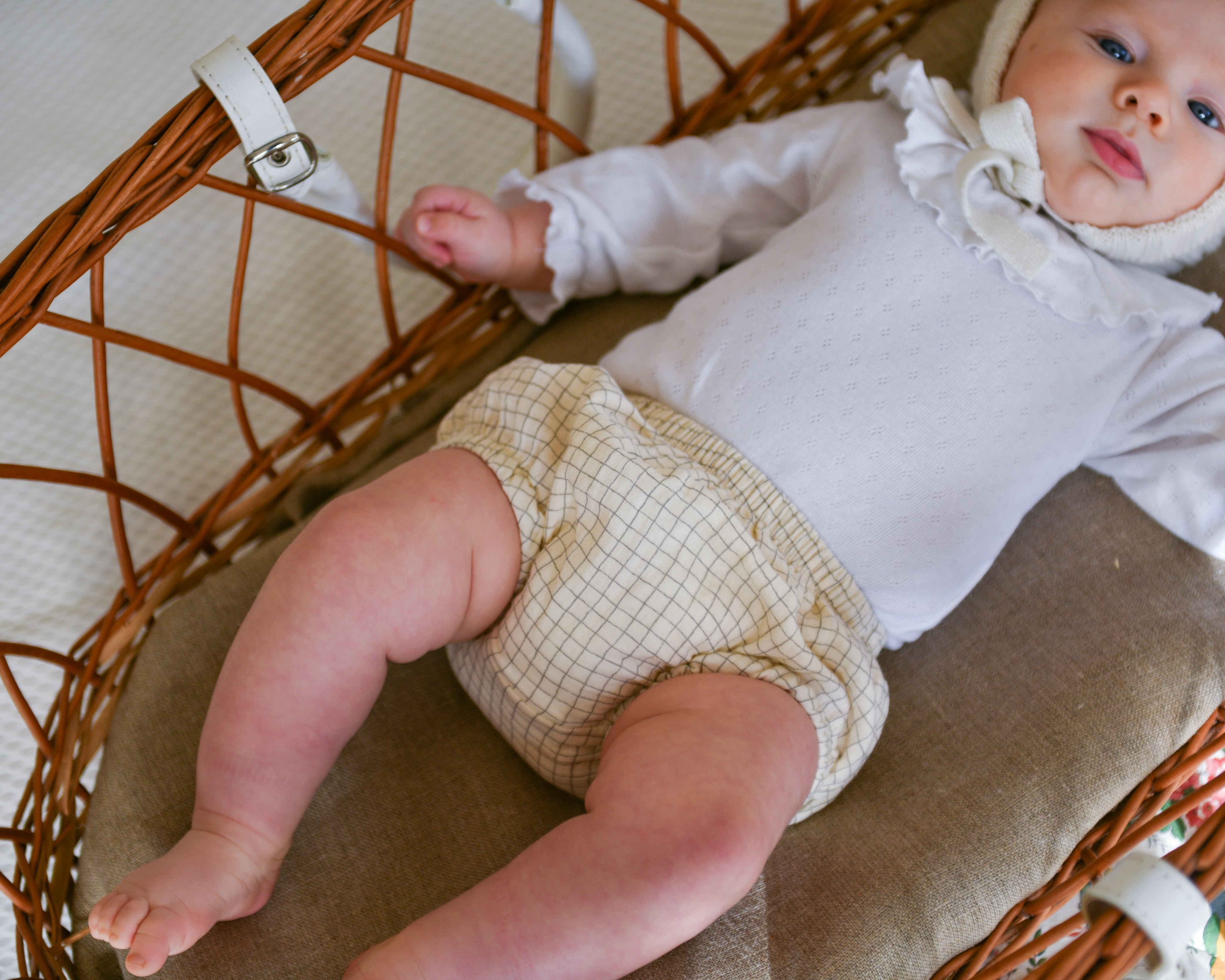 Culotton LÉON en double gaze à carreaux