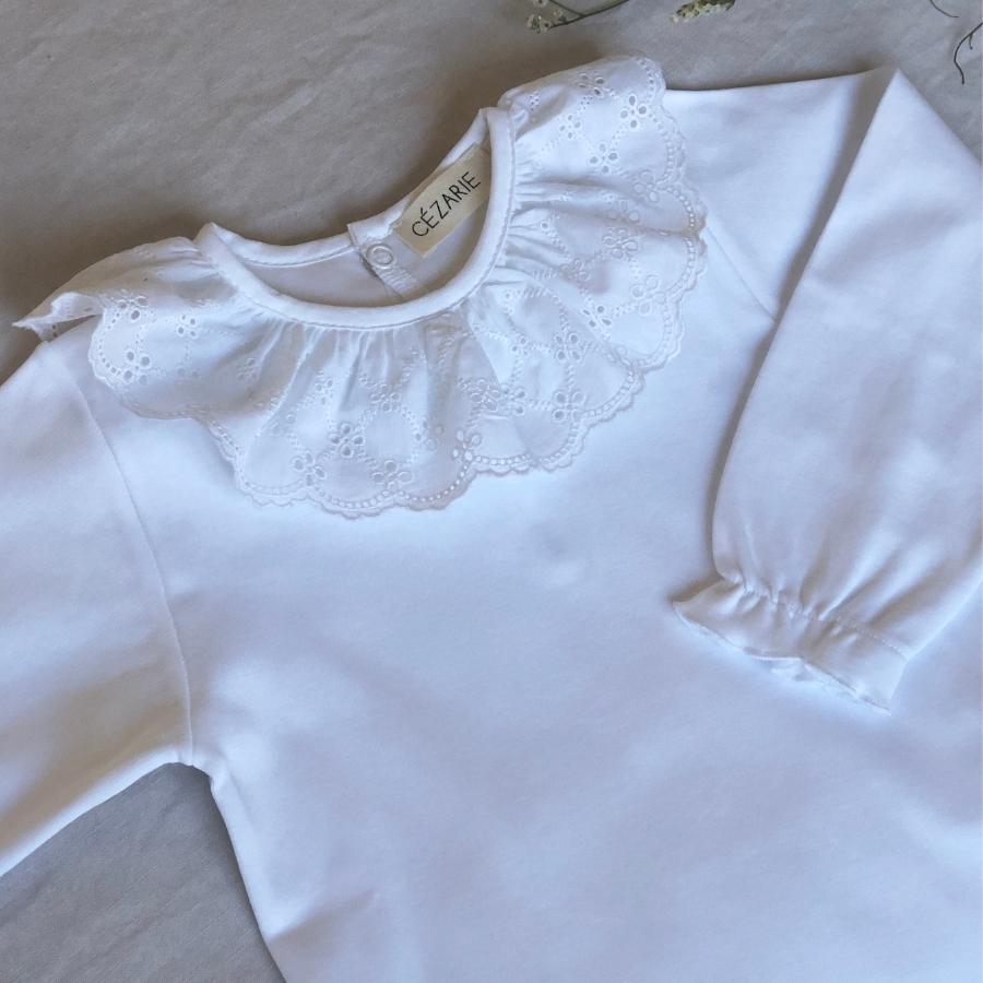 Body Bébé Manches Longues Vertbaudet - Col En Broderie Anglaise, 100% Coton Bio, Ouvertures Pressions Dos Et Entrejambe