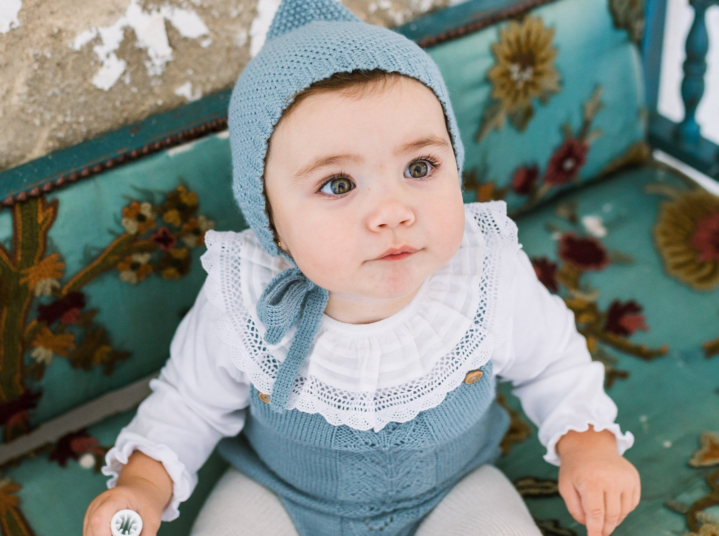 Body bébé blanc fille/garçon col dentelle CÉZARIE – Cézarie