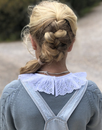 petit haut ROSIE blanc broderie anglaise - manches courtes