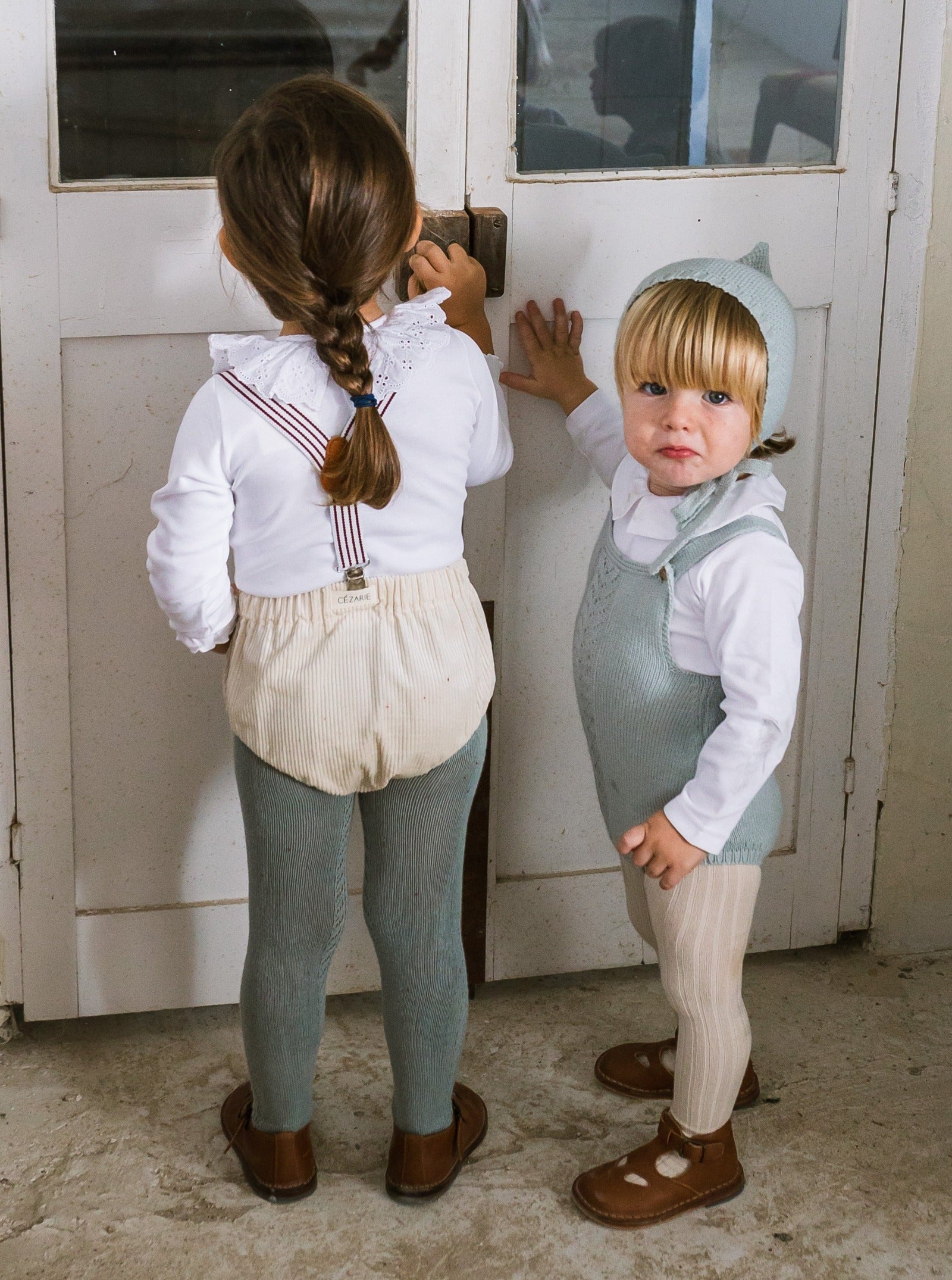 Culotton LÉON en velours crème