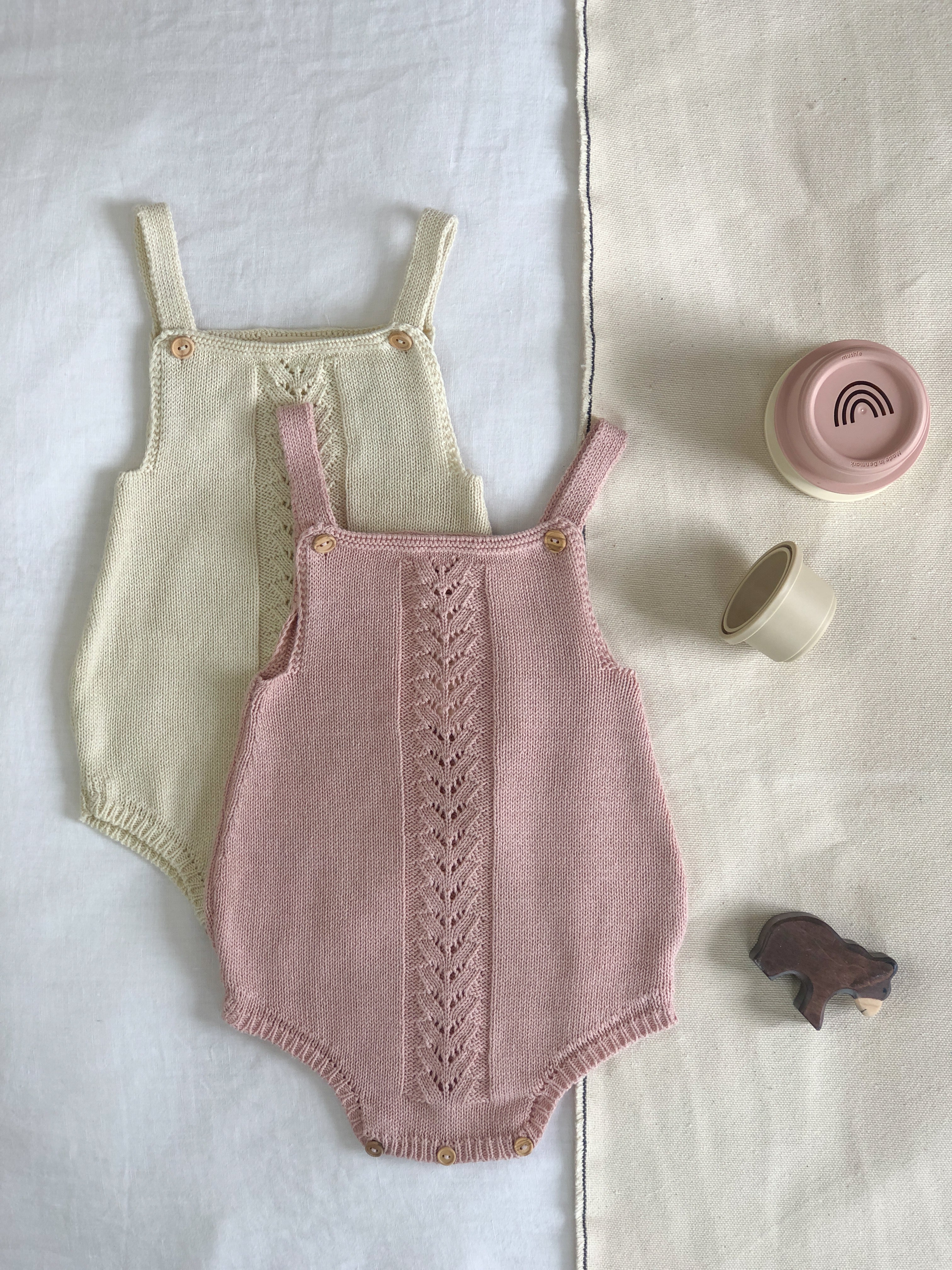 Barboteuse COLETTE coton vieux rose
