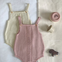 Barboteuse COLETTE coton vieux rose