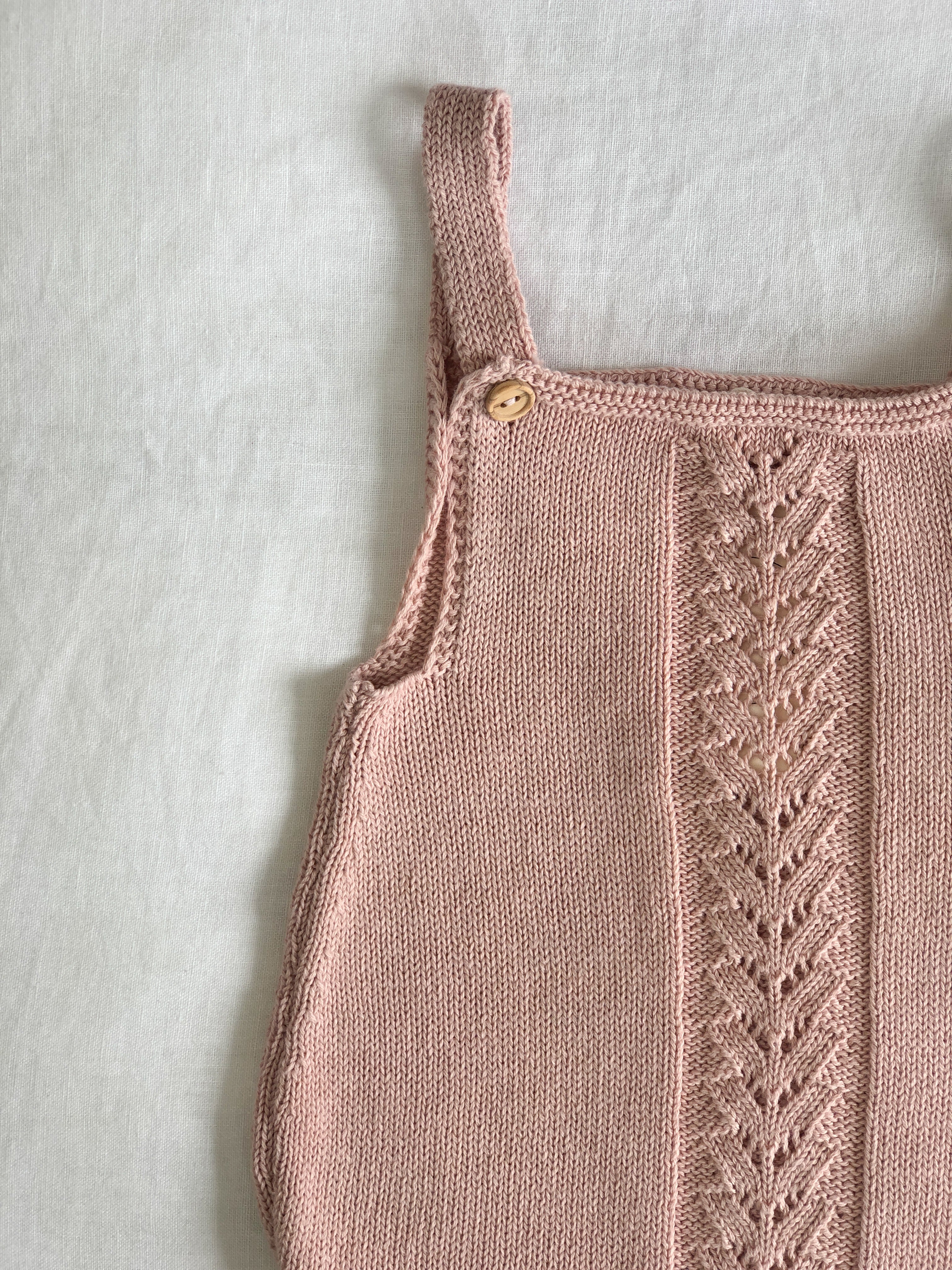 Barboteuse COLETTE coton vieux rose