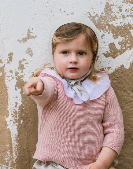 Brassière bébé Edgar coton vieux rose